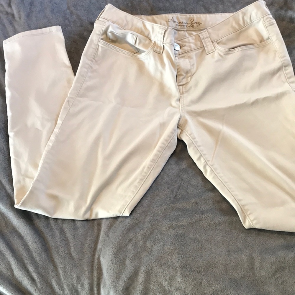 Khaki skinny pants